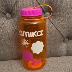 Amika Orange and Pink Water Bottle